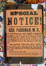 Load image into Gallery viewer, The Disappearance Of Dr. Parkman
