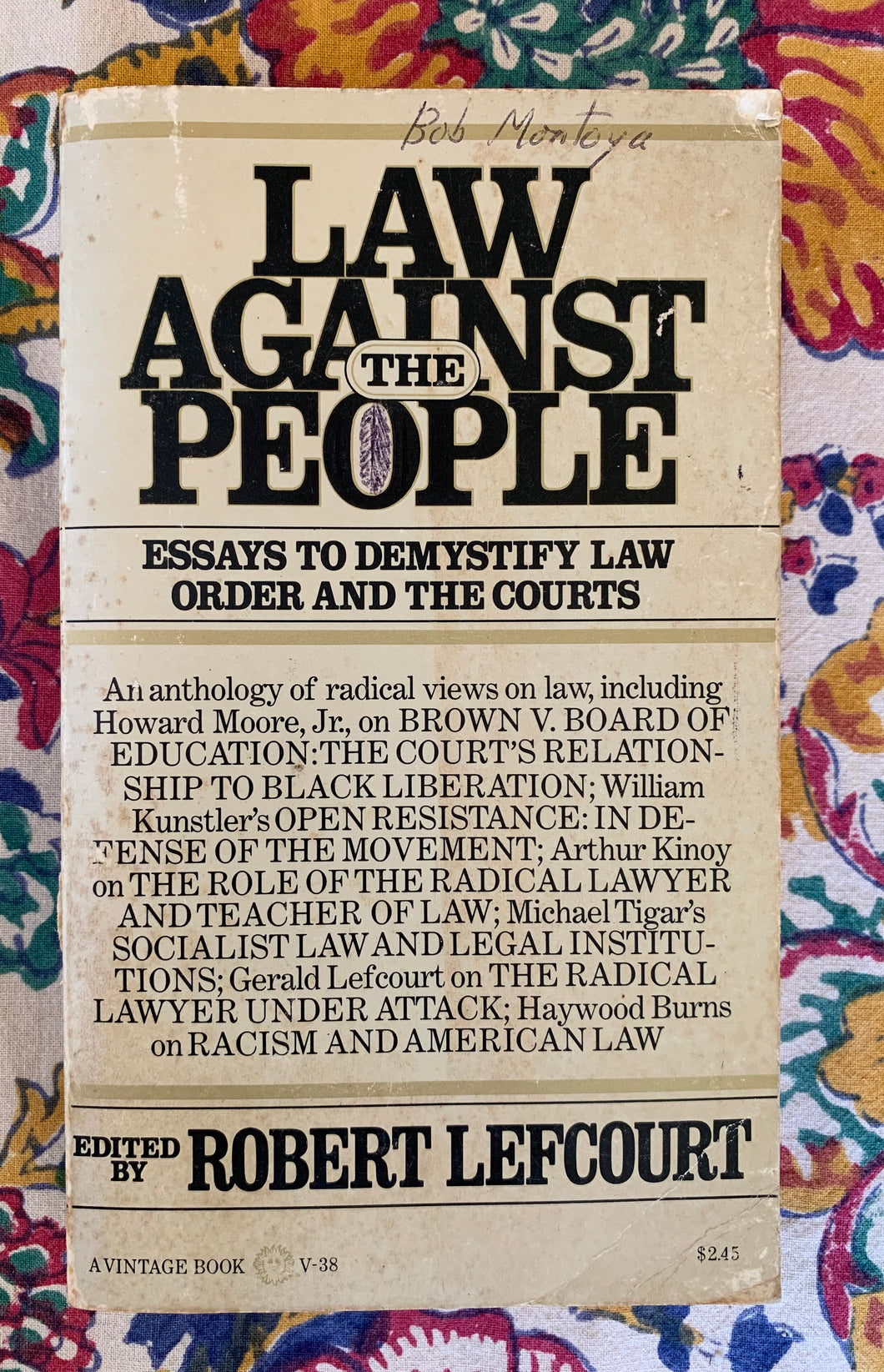 Law Against the People: Essays to Demystify Law Order and the Courts