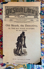 Load image into Gallery viewer, Old Sleuth, The Detective; Or, The Bay Ridge Mystery.
